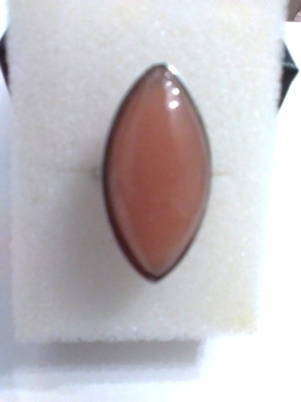 Peach Moonstone Statement Ring